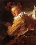 Jean Honore Fragonard Man Playing an Instrument oil on canvas
